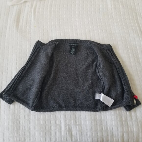 Cynthia Rowley Sweater Jacket Full Zip Grey Metallic Long Sleeve 9 - 12 Month - Picture 3 of 7